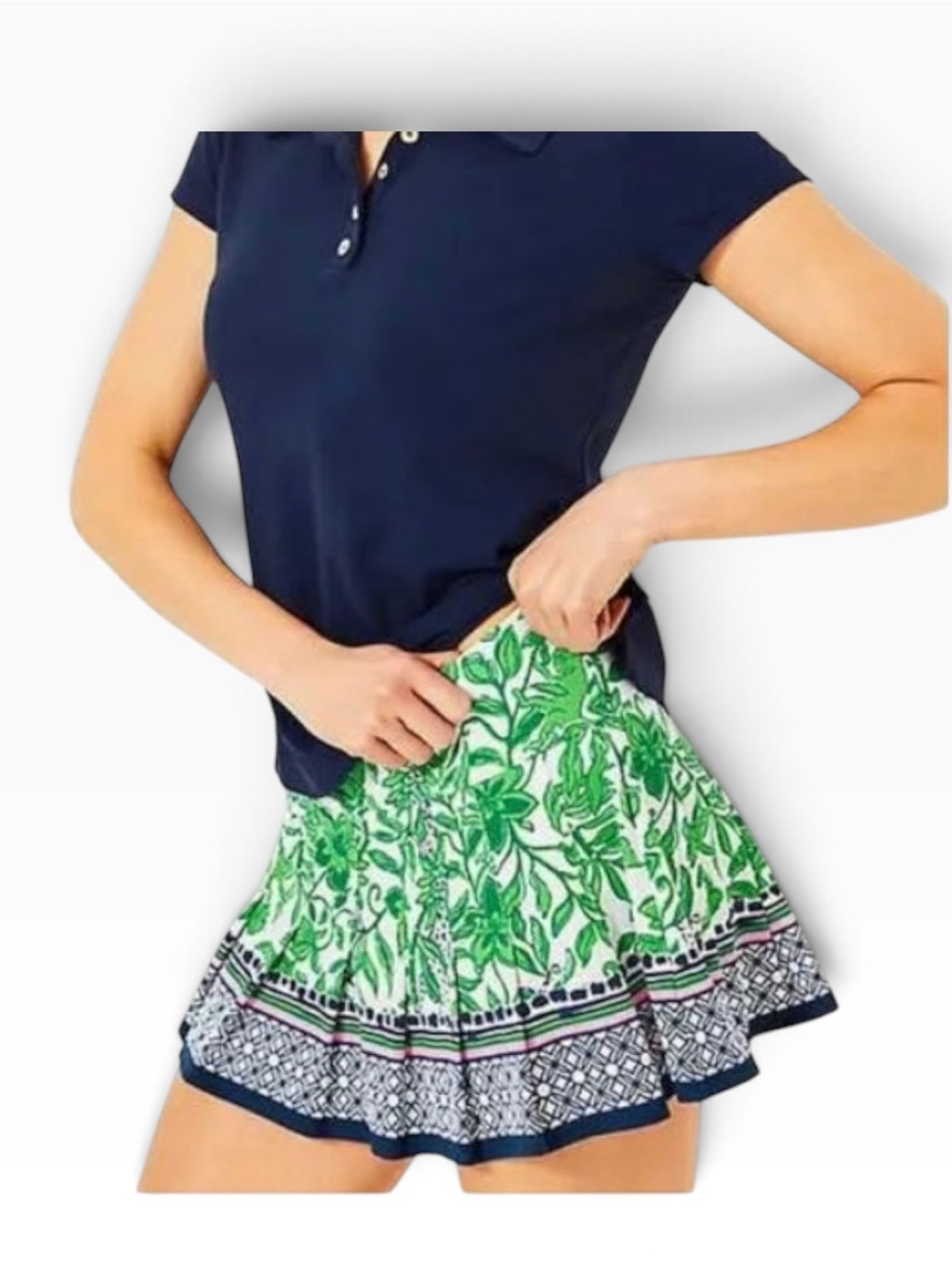NWOT LILY PULITZER Luxletic Annora Skort Fiddle Leaf Green Lil Escape Plan Small